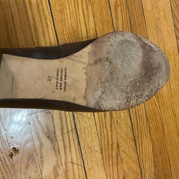 Heeled Ankle Boots. Leather, made in Italy. EU 42, US 11 - Picture 8 of 9